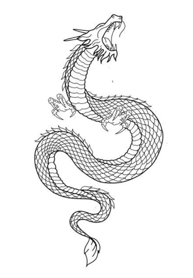 Furious Dragon Temporary Tattoo