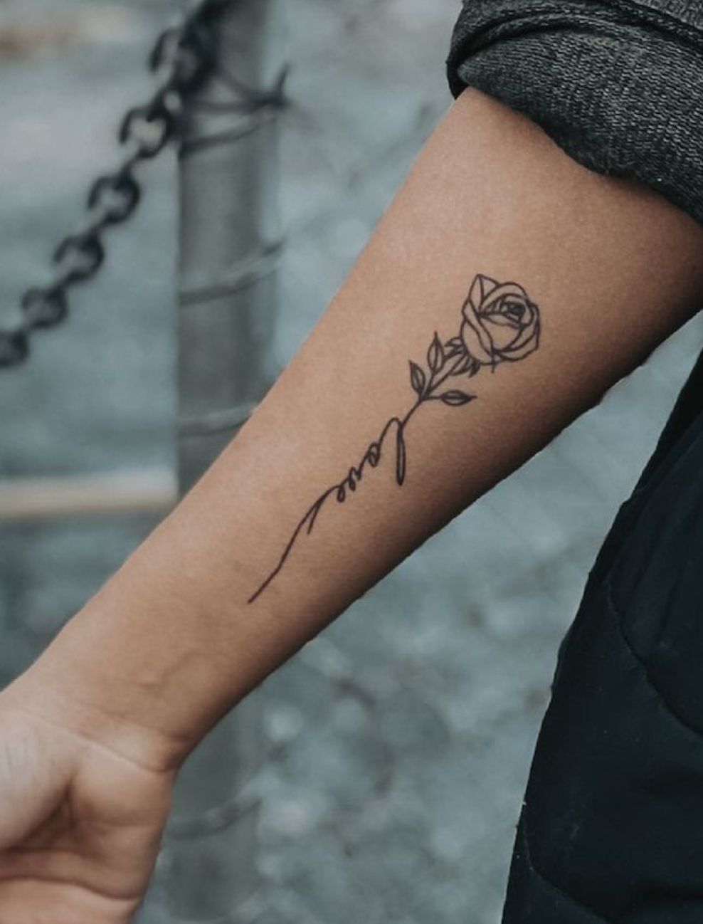 Rose Love Semi Permanent Tattoo