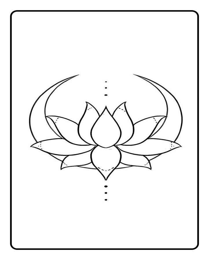 New Lotus Unalome Semi Permanent Tattoo