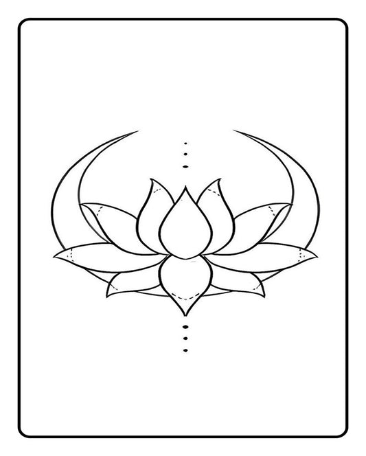 New Lotus Unalome Semi Permanent Tattoo