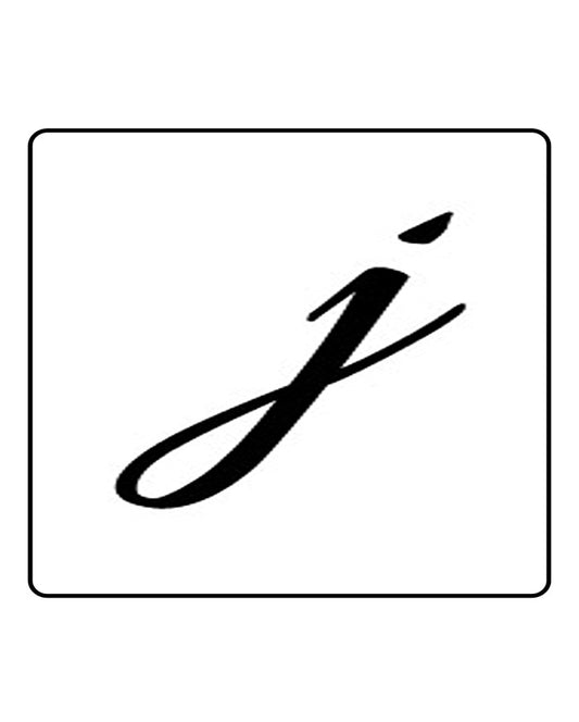 j Alphabet Semi Permanent Tattoo