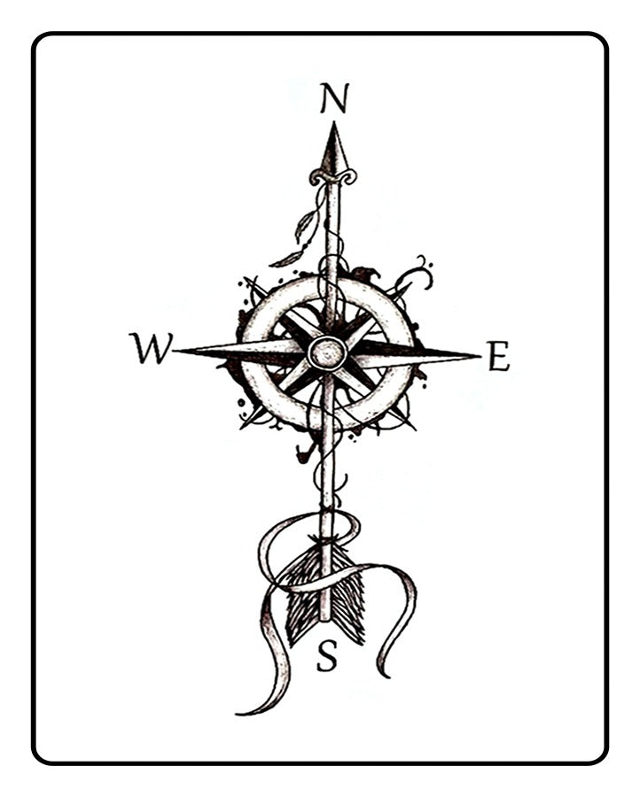 Compass Temporary Tattoo