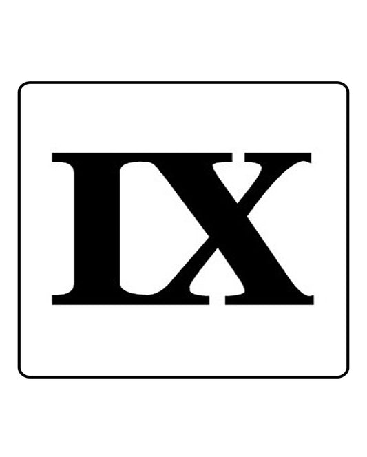 IX Roman Number Semi Permanent Tattoo