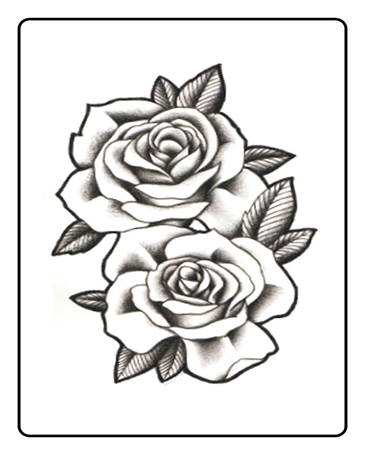 Elegant Roses Temporary Tattoo