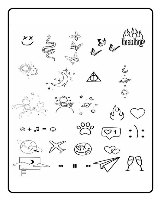 Tiny Doodle Semi Permanent Tattoo Bundle