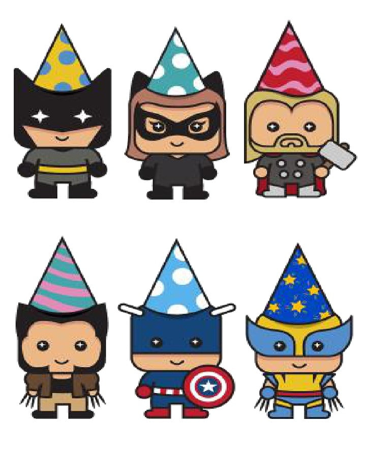Superheroes Birthday Bundle Temporary Tattoo Pt.2