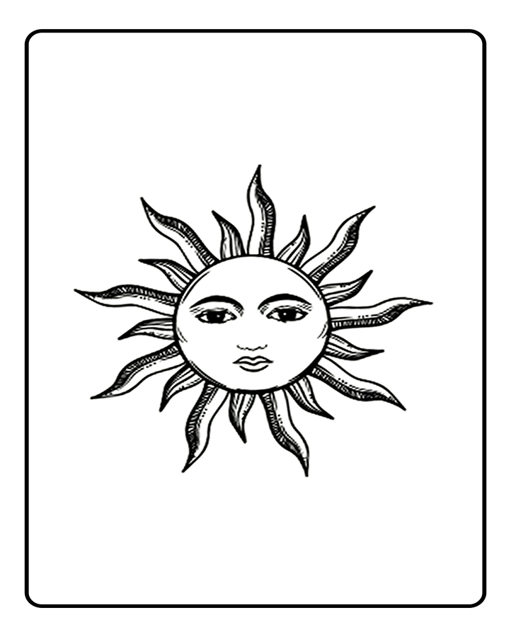 Sun Temporary Tattoo