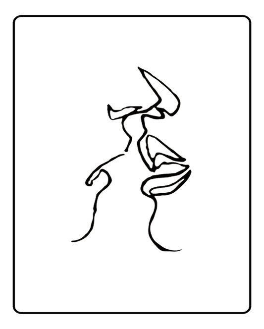 NEW Minimal Kiss Temporary Tattoo