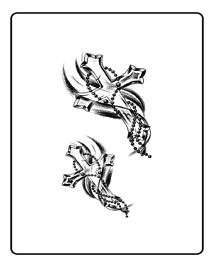 Catholic Faith Semi-Permanent Tattoo