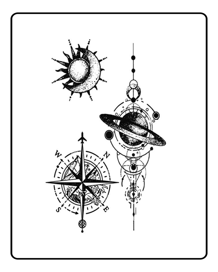 Planet Semi Permanent Tattoo