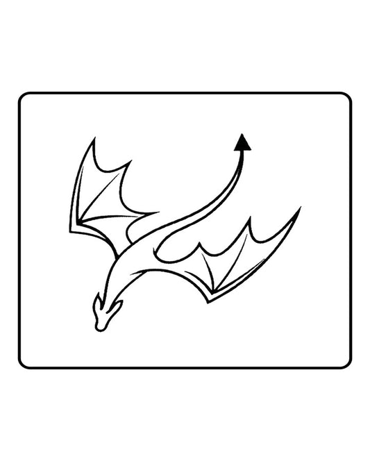 Minimal Dragon Semi Permanent Tattoo