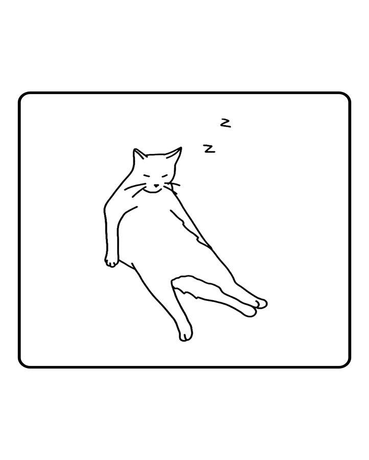 Lazy cat Semi Permanent Tattoo