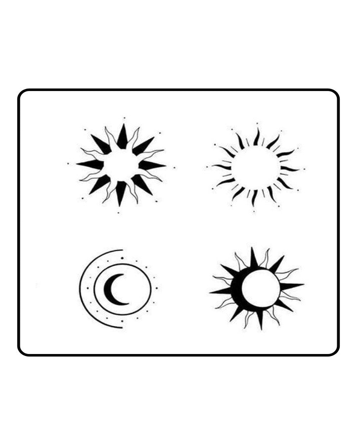 Minimal Sun Semi Permanent Tattoo