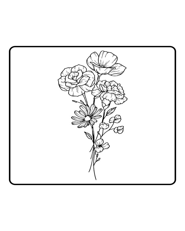 Minimal Flower Semi Permanent Tattoo