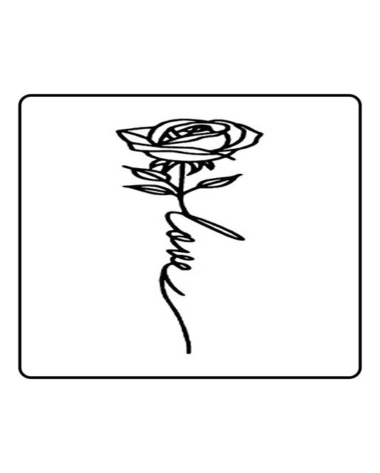 Rose Love Semi Permanent Tattoo