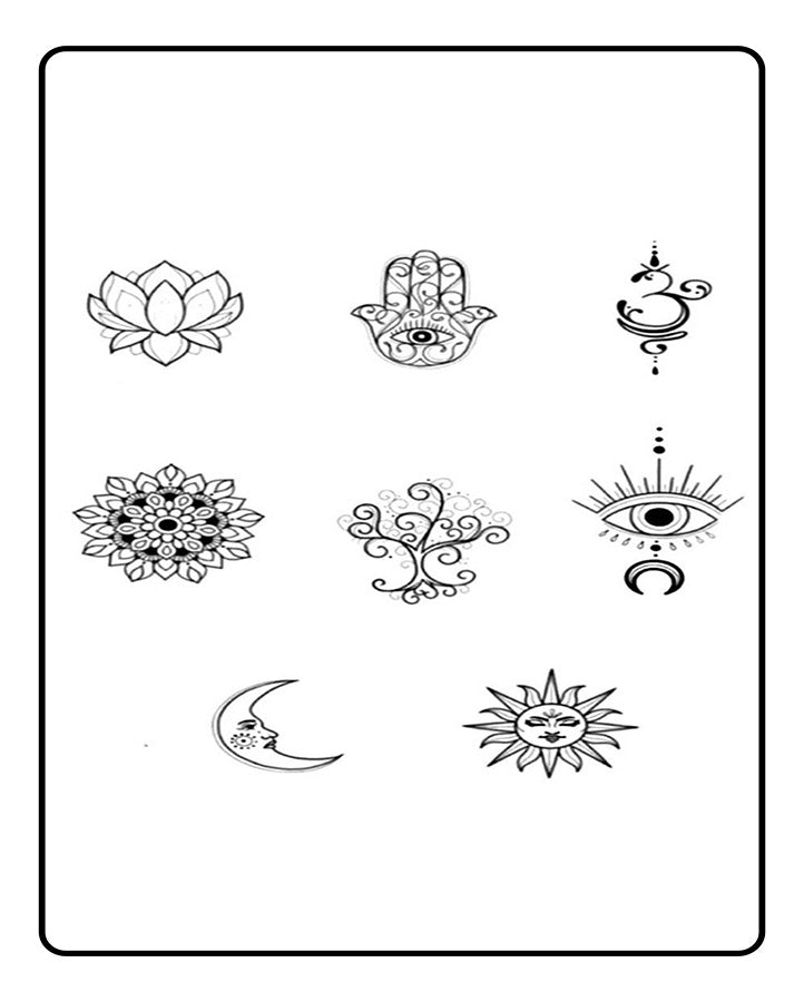 New Spiritual Semi Permanent Tattoo Bundle