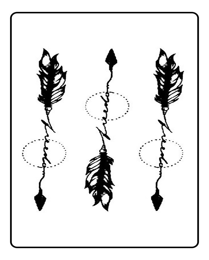 Freedom Arrow Semi Permanent Tattoo