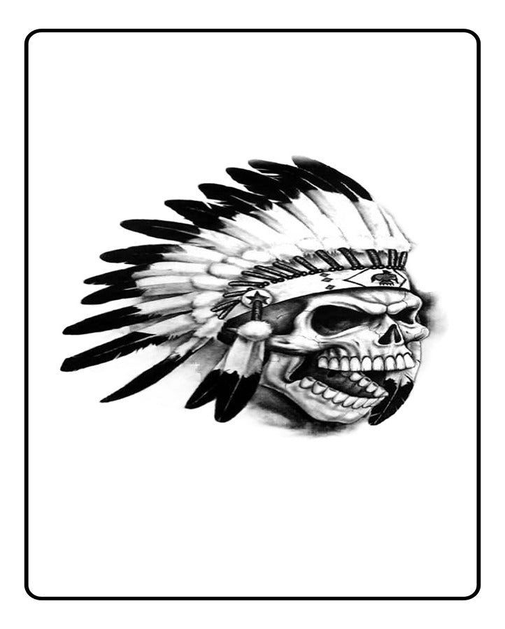 Skull King Semi-Permanent Tattoo