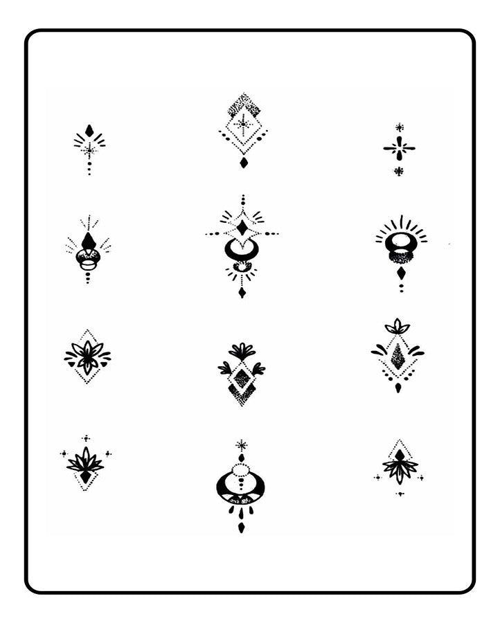 Ornamental Semi Permanent Tattoo Bundle