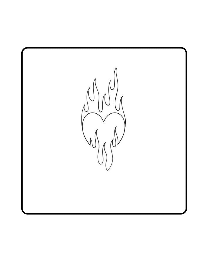 Hearts on Fire Temporary Tattoo