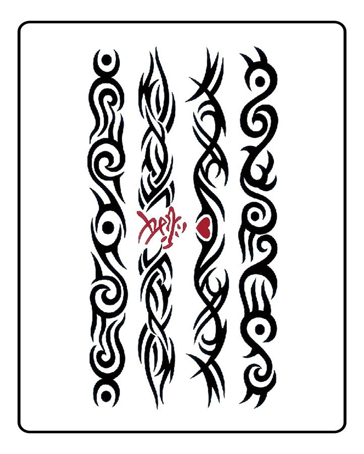 4 Armband Temporary Tattoo Bundle