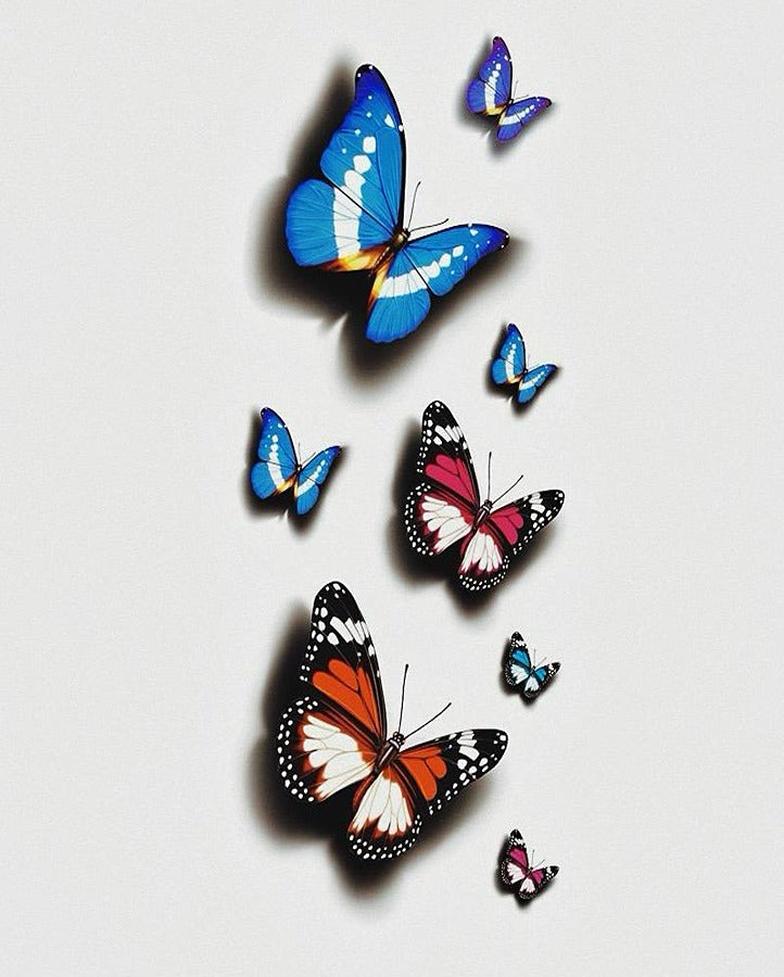 New 3D Butterfly Temporary Tattoo Bundle