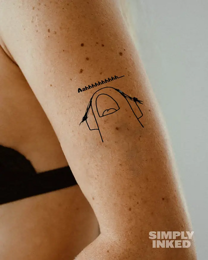 Stressed Semi Permanent Tattoo