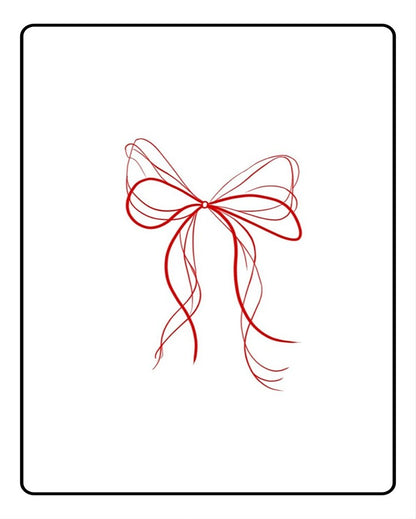 Ribbon Bow Temporary Tattoo