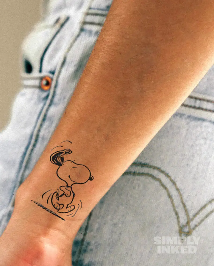 Snoopy Semi Permanent Tattoo