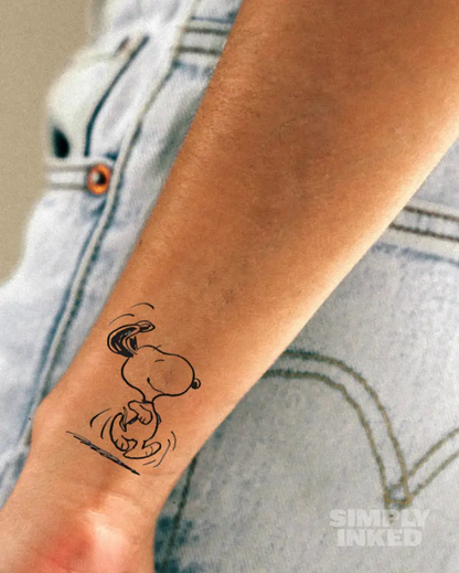 Snoopy Semi Permanent Tattoo