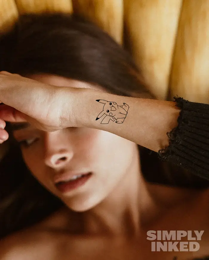 Pikachu Semi Permanent Tattoo