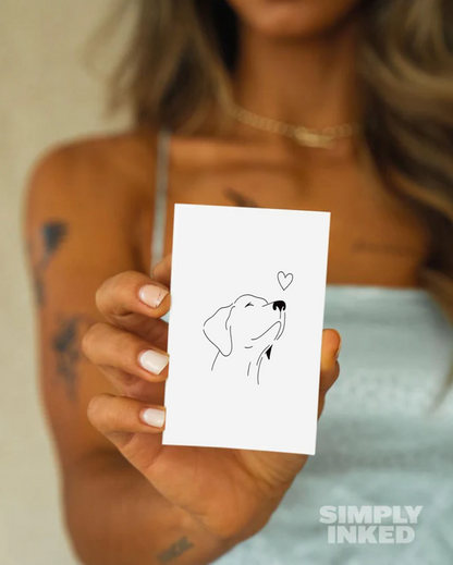 Cute Dog Temporary Tattoo