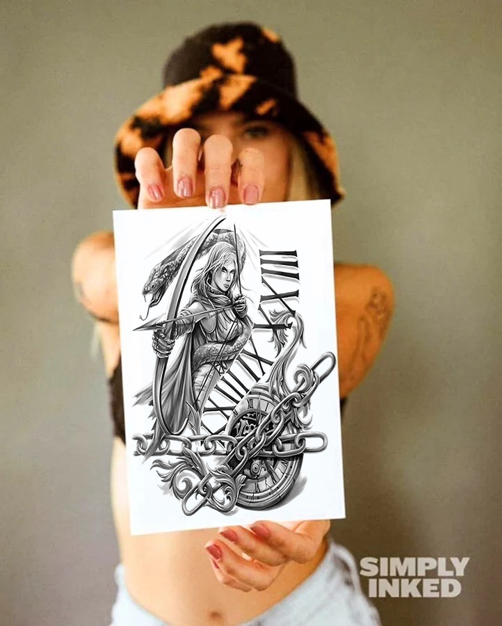 Warrior Temporary Tattoo