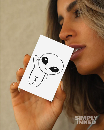 Cute Alien Semi Permanent Tattoo