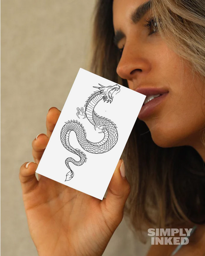 Furious Dragon Temporary Tattoo