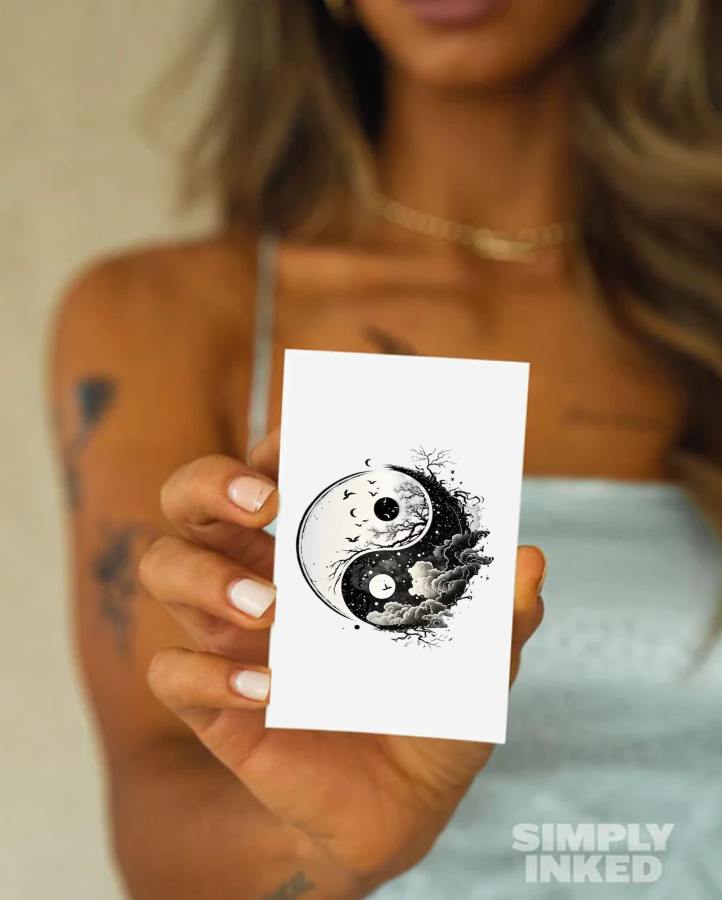 Yin & Yang Temporary Tattoo