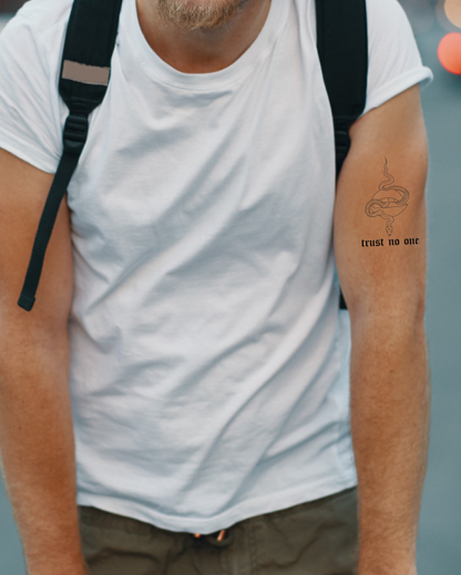 Trust No One Semi Permanent Tattoo