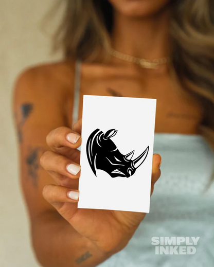 Tribal Rhino Semi Permanent Tattoo