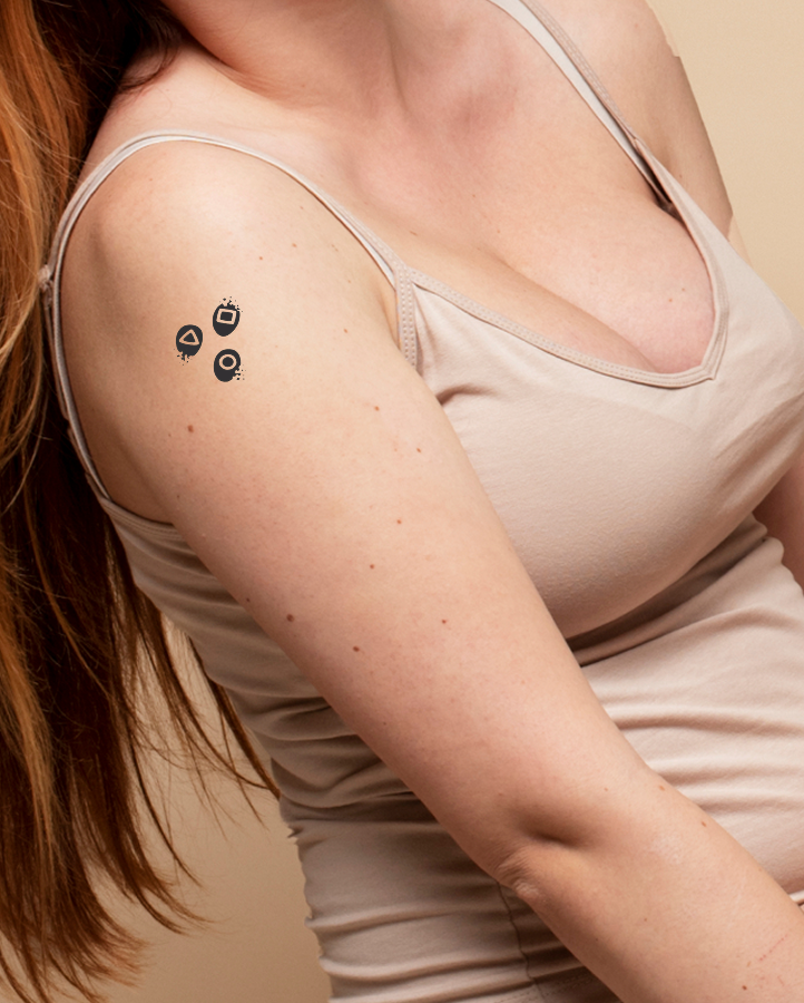 Masked Men Temporary Tattoo