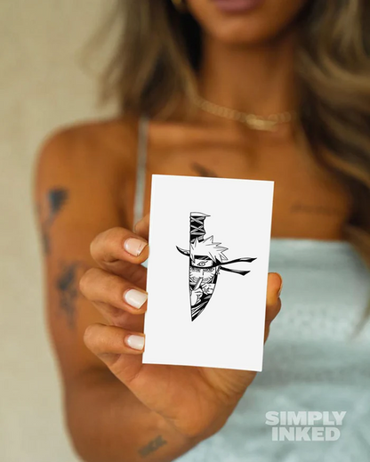 Naruto Knife Temporary Tattoo