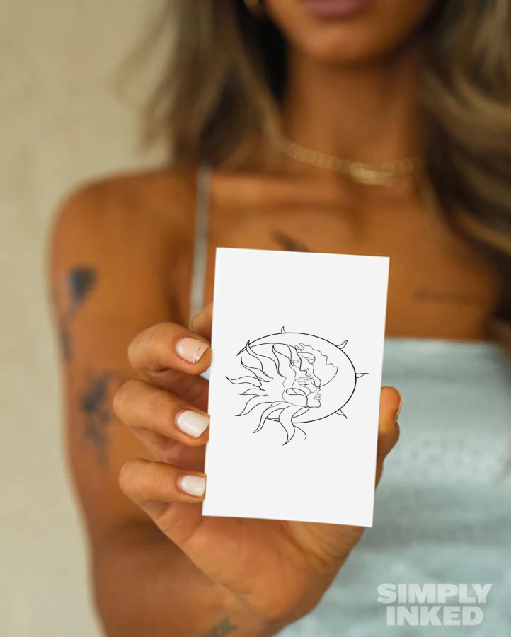 Sun & Moon Temporary Tattoo
