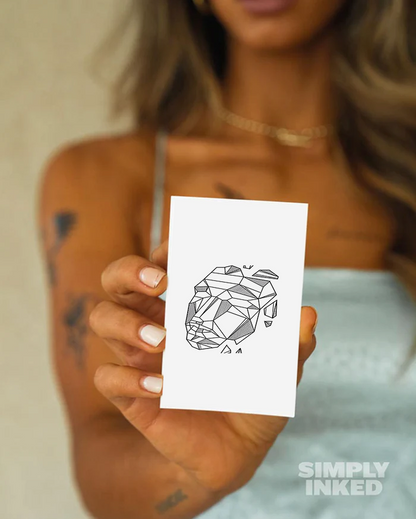 Black Mask Temporary Tattoo