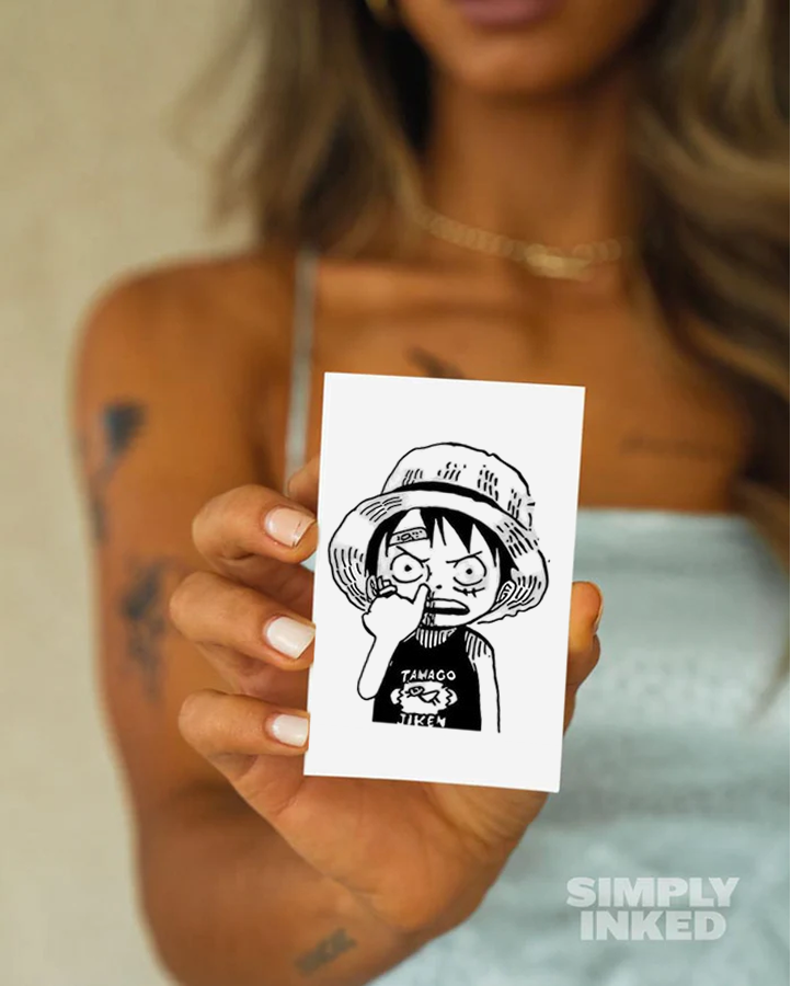 Kid Luffy Semi Permanent Tattoo