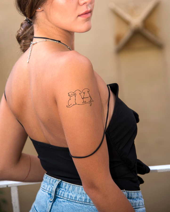 Dog Lover Semi Permanent Tattoo