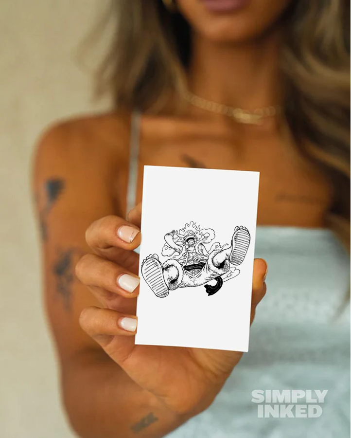 Luffy Gear 5 Semi Permanent Tattoo