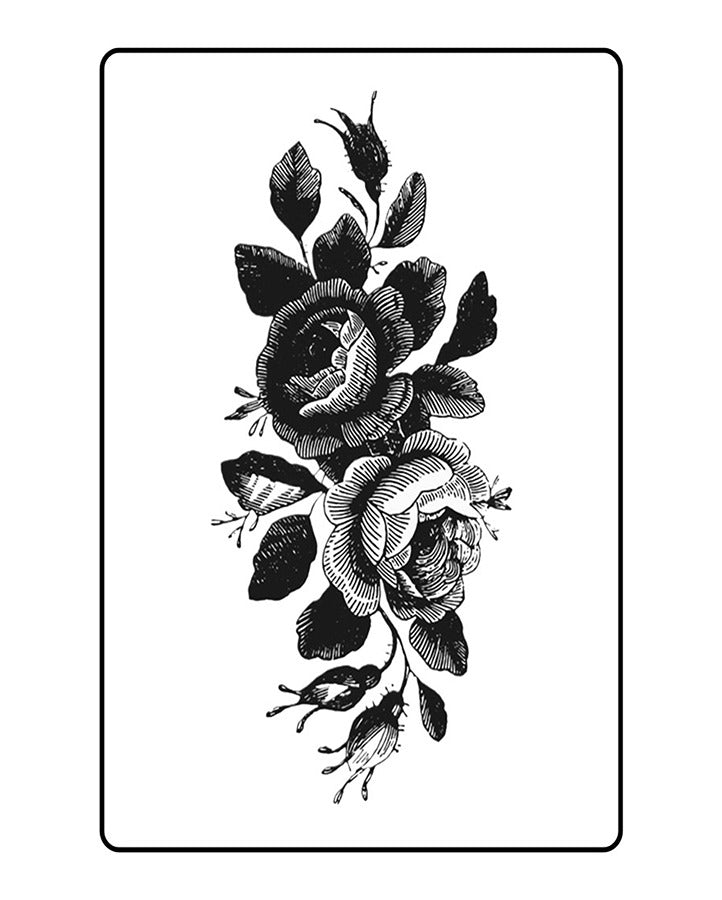 Black Roses Semi Permanent Tattoo