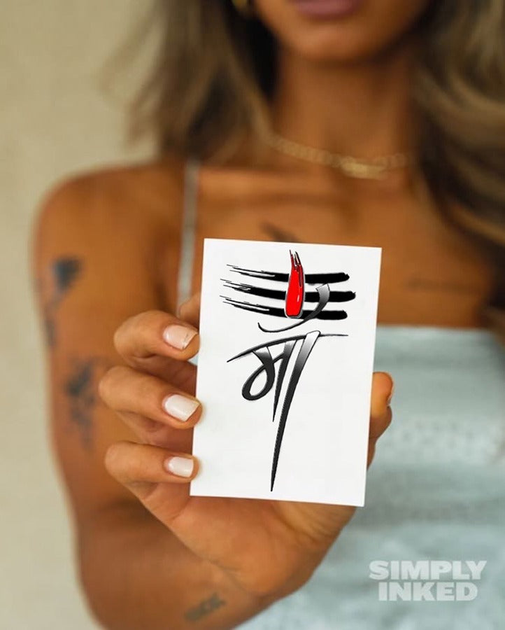 Wings with Maa Tattoo Waterproof For Multi Temporary Body Tattoo –  Temporarytattoowala