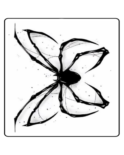 Stylized Spider Temporary Tattoo