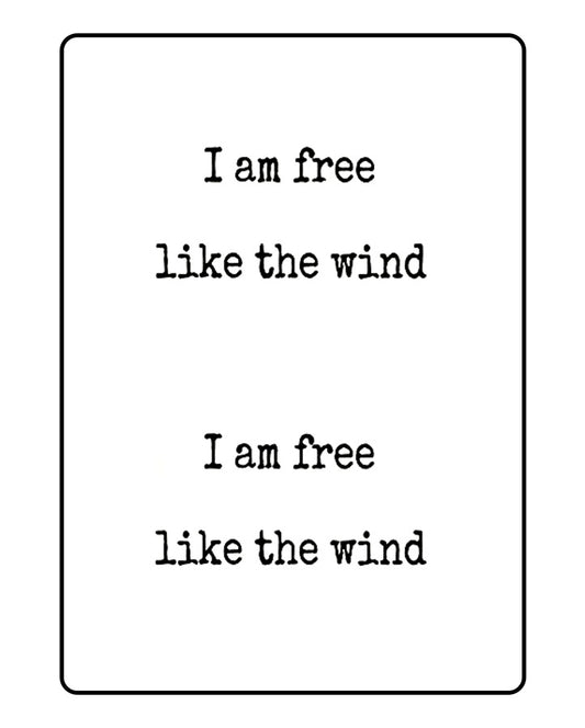 Free like the wind Temporary Tattoo