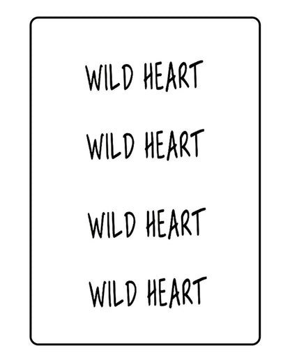 "Wild Heart" Temporary Tattoo